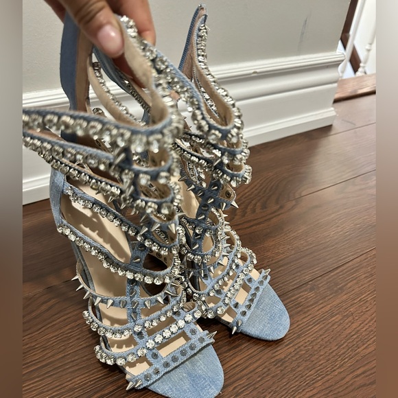 Jennifer Le denim razor heels - Picture 1 of 4